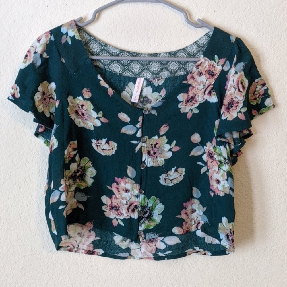 crop floral tee